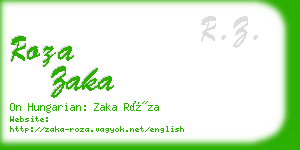 roza zaka business card